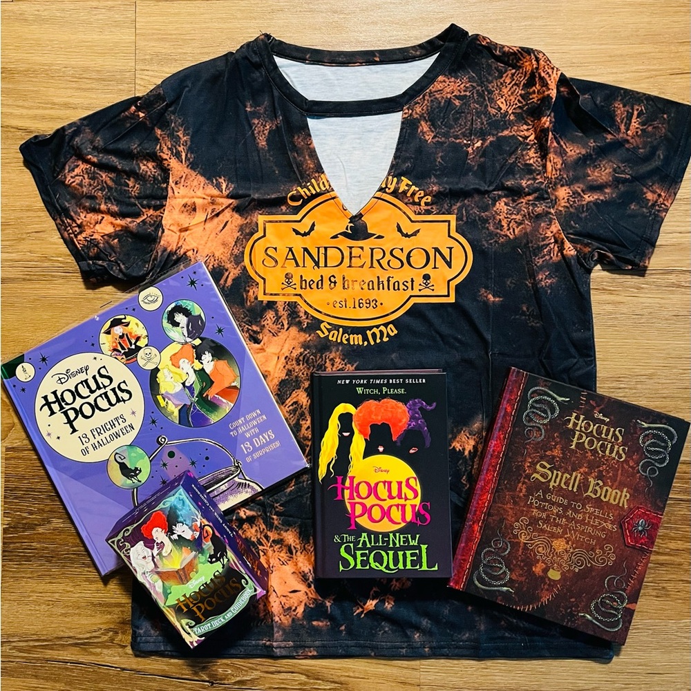 Halloween Disney Hocus Pocus Shirt Books Tarot Cards Stickers ULTIMATE BUNDLE